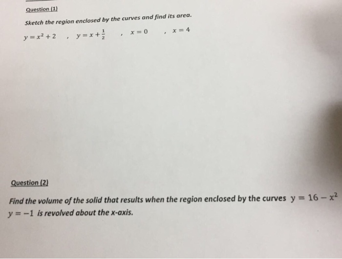 Solved Find The Volume Of The Solid That Results When The Chegg Com