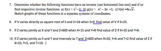 Solved 7 Determine Whether The Following Functions Have Chegg Com