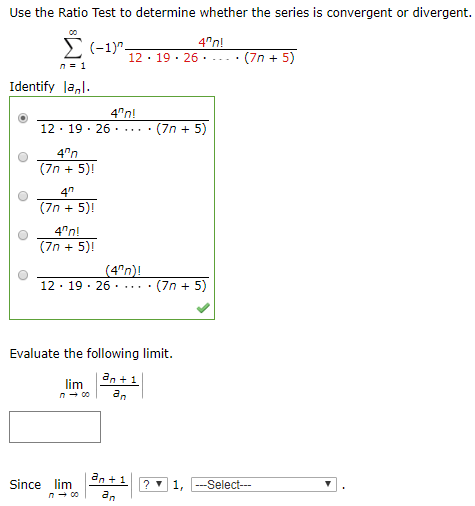 Ratio test for convergence calculator image