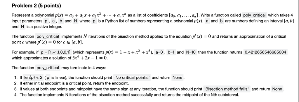 Do Not Import Any Python Packages Such As Math Or Chegg Com