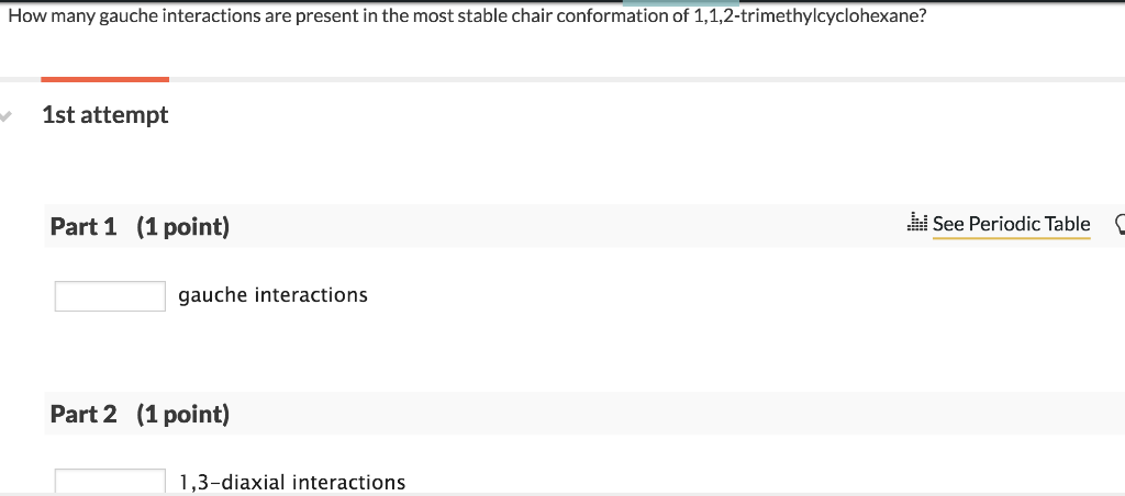 Solved How Many Gauche Interactions And 1 3 Diaxial Inter