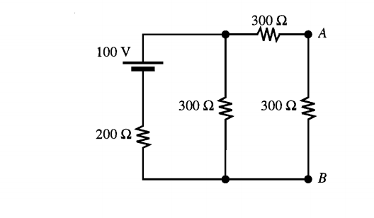 Image for Find the current through the 300 ohm resistor between nodes A ...