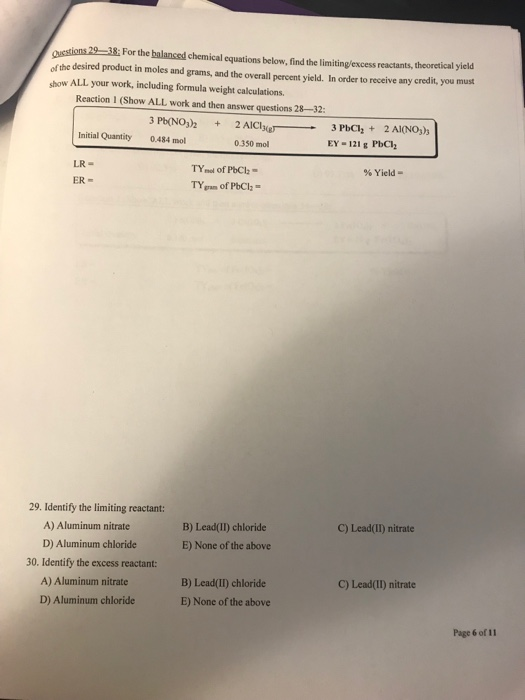 Solved For The Balansed Chemical Equations Below Find Th Chegg Com