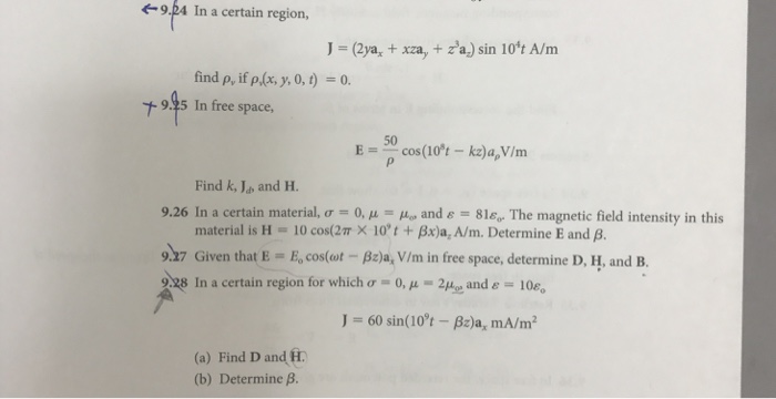 Solved In A Certain Region J 2ya X Xza Y Z 3 A Z Chegg Com