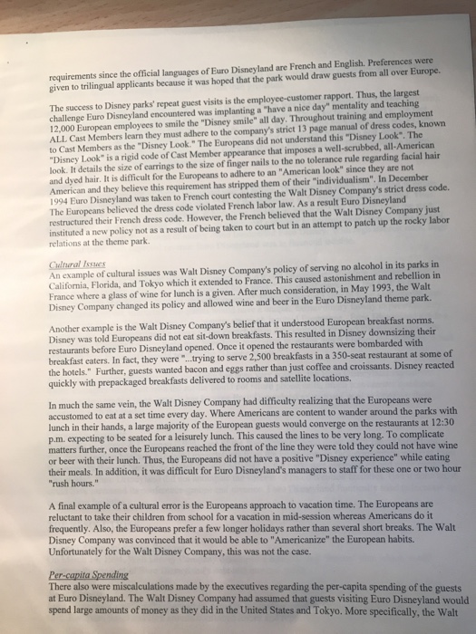 Euro disneyland cultural problems image