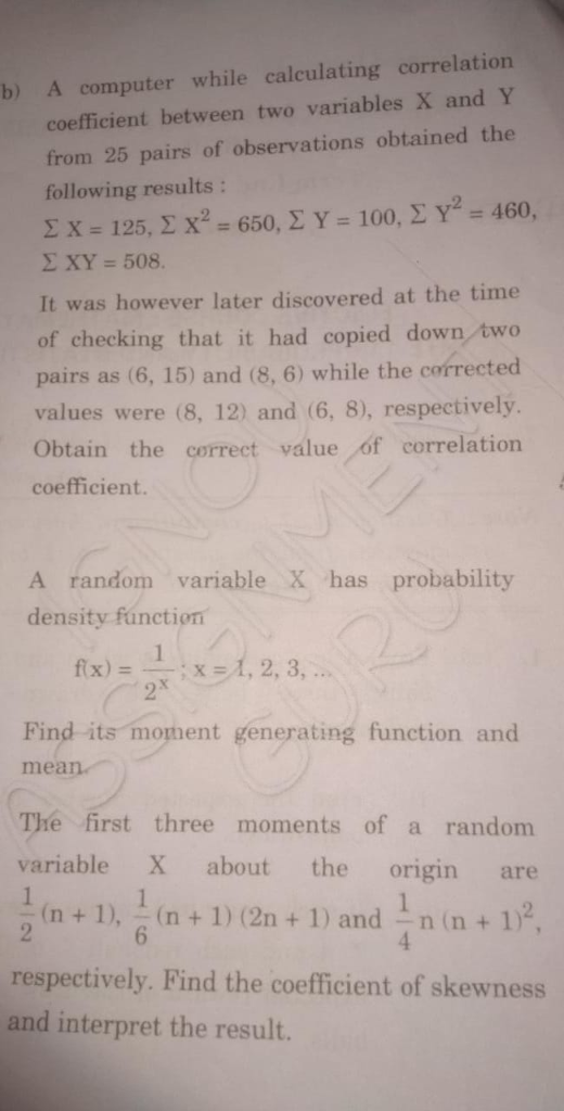 The Year Solved: Questions Are From .I ... Exam Nee Last Paper