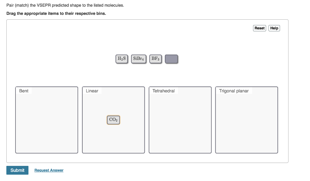 Pair Match The Vsepr Predicted Shape To The Listed Chegg Com