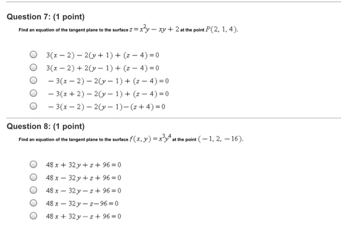Solved Find An Equation Of The Tangent Plane To The Surface Chegg Com