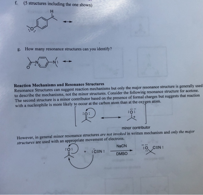 Solved Draw Resonance Structures And Arrow Pushing Indic Chegg Com