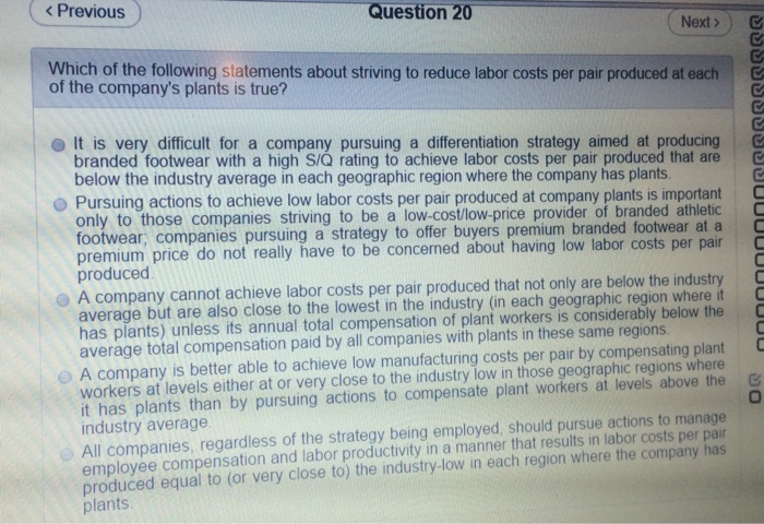 Solved Previous Question 11 Next Which One Of The Followi