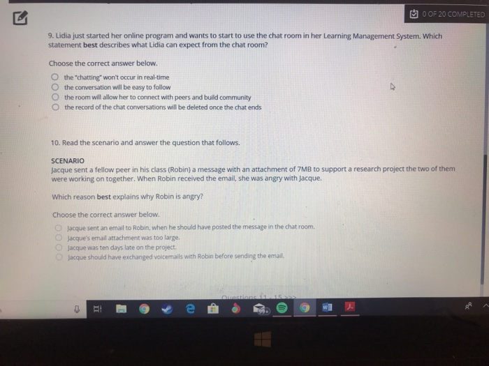 Solved 0 Of 20 Completed 9 Lidia Just Started Her Online