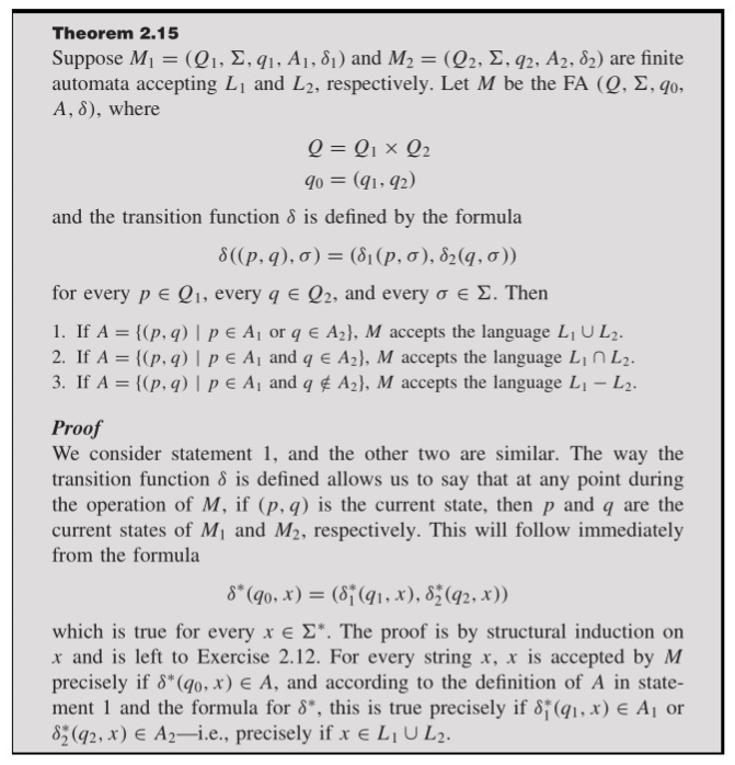 Solved Theorem 2 15 Suppose Mi Qi S Qi Al D And Chegg Com