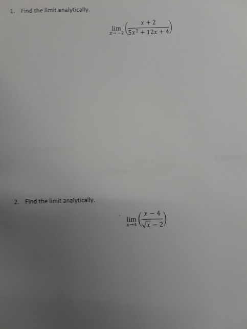 Finding limits analytically homework answers flamingo math picture