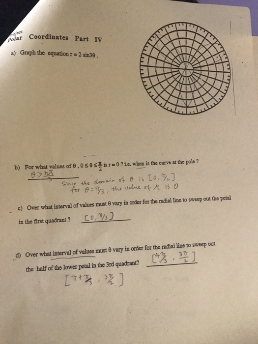 Coordinates Part Iv Po A Graph The Equation R 2 Chegg Com