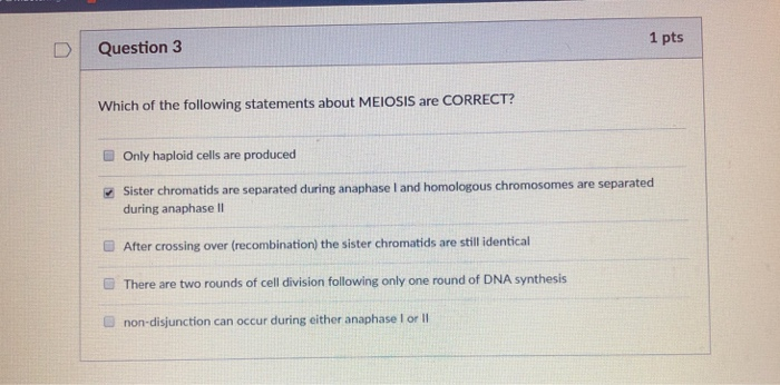 Solved Dquestion 1 1 Pts If There Are 12 Chromosomes In The | Chegg.com Solved Dquestion 1 1 Pts If There Are 12 Chromosomes In The | Chegg.com