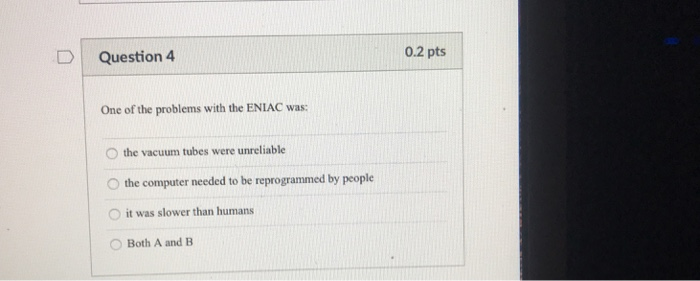 Solved Di Question 4 0 2 Pts One Of The Problems With The