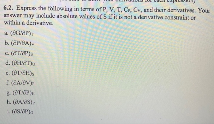 Solved R Dorv Caui Cpression 6 2 Express The Following Chegg Com