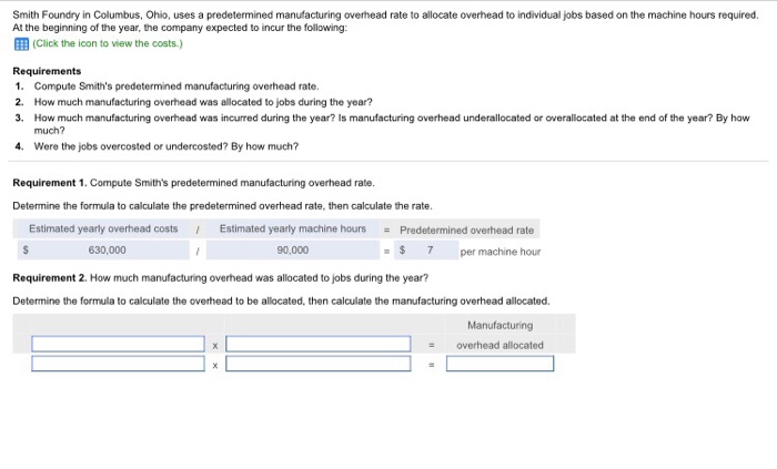 how to calculate predetermined manufacturing overhead rate