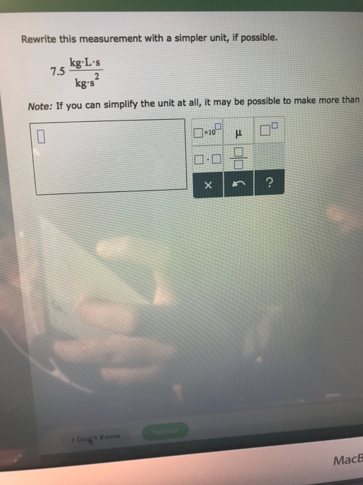 Rewrite This Measurement With A Simpler Unit If Chegg 