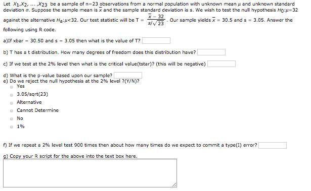 Solved Let X1 X2 X23 Be A Sample Of N 23 Observations F Chegg Com