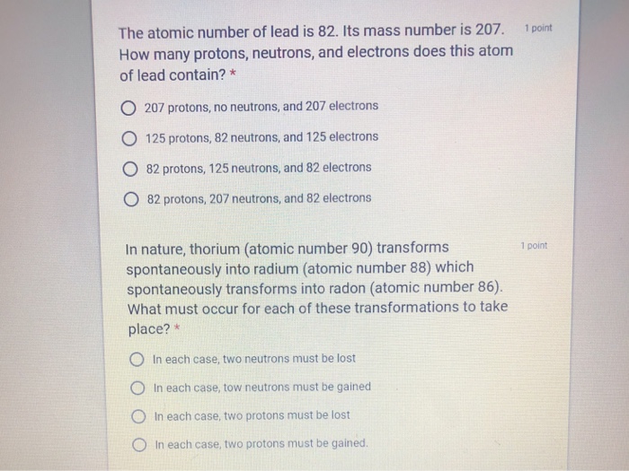 lead atomic number