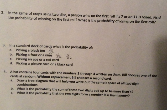 Probability of winning in craps