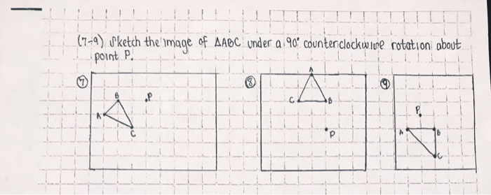 90 Degree Clockwise Rotation  Rotation of Point through 90° about