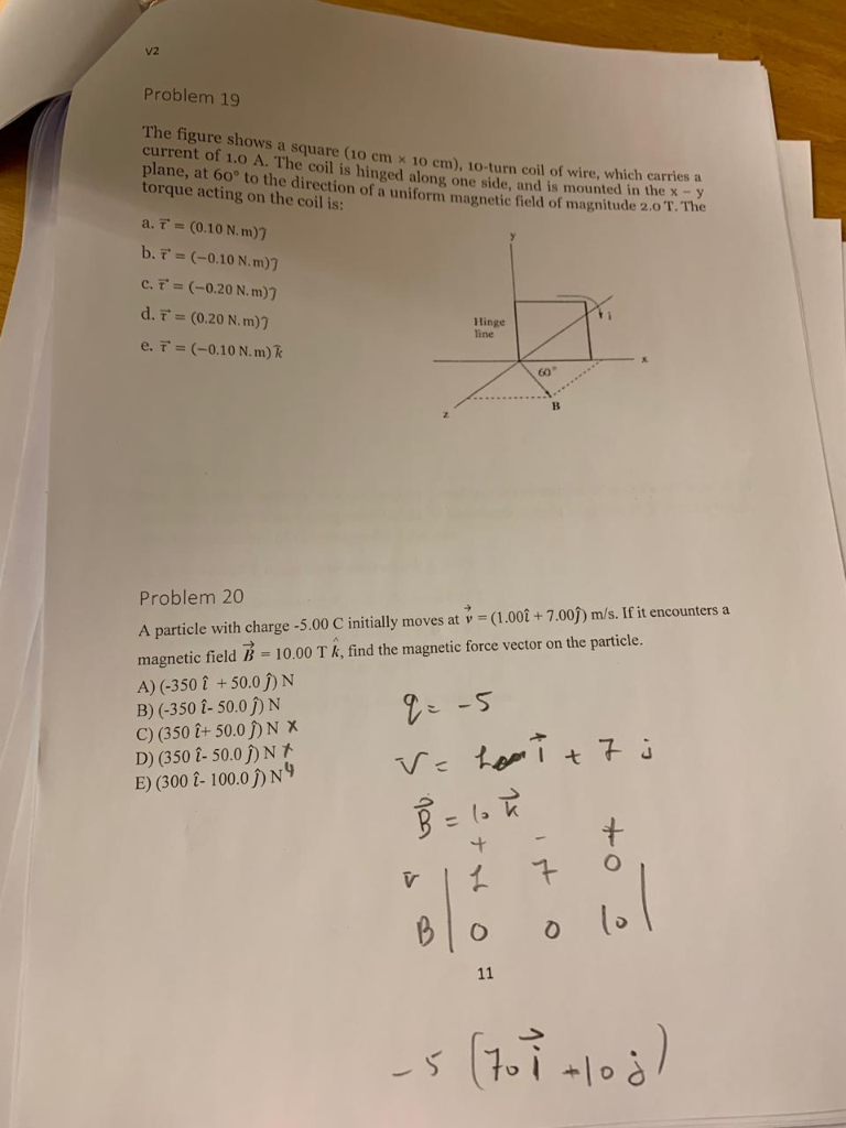 Solved V2 Problem 19 The Figure Shows A Square 10 Cm X 1 Chegg Com