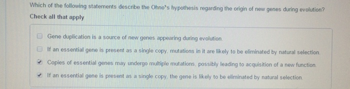 Solved Which Of The Following Statements Describe The Ohno�s | Chegg.com