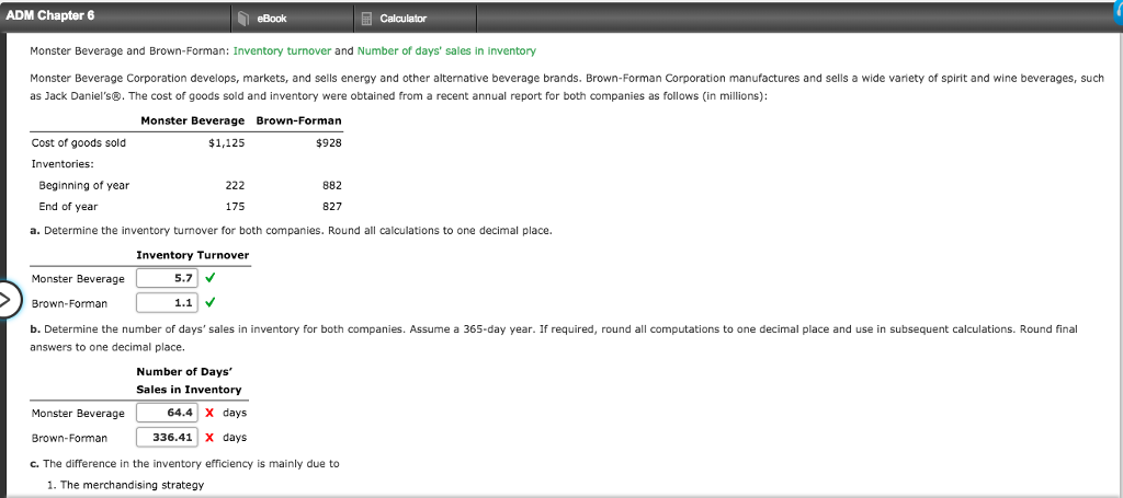 Solved B Determine The Number Of Days Sales In Inventory Chegg Com