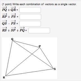 Solved Write Each Combination Of Vectors As A Single Vect Chegg Com