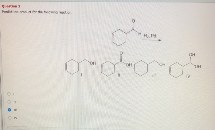 Solved: Question 1 Predict The Product For The Following R ...