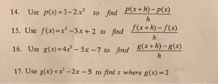 Solved 14 Use P 3 2 X2 To Find P H Px 15 Use F X X2 Chegg Com