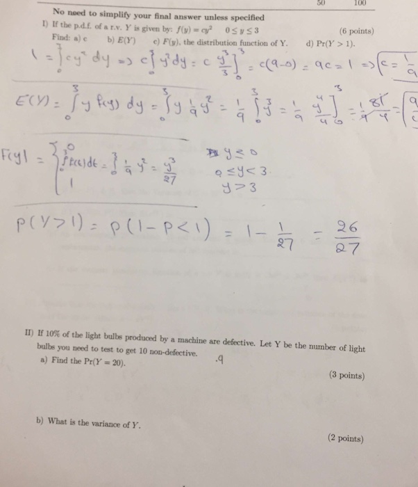 Solved S0 100 No Need To Simplify Your Inal Answer Unless Chegg Com