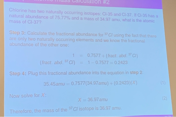 Solved Tion 2 Chlorine Has Two Naturally Occurring Chegg Com