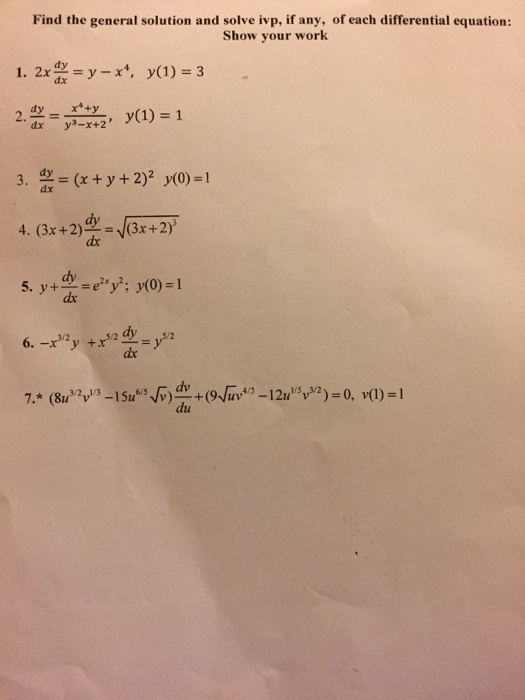 Solved Find The General Solution And Solve Ivp If Any O Chegg Com