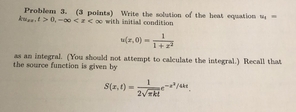 Solved Problem 3 3 Points Write The Solution Of The He Chegg Com