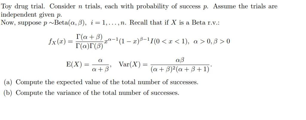 Solved Trial Consider N Trials Each With Probability O Chegg Com