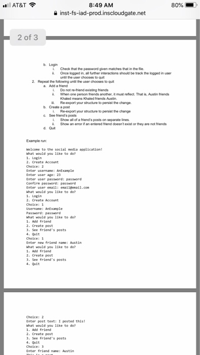 AT&T 8:49 AM a inst-fs-iad-prod.inscloudgate.net 80% 2 of 3 b. Login L Check that the password given matches that in the le O