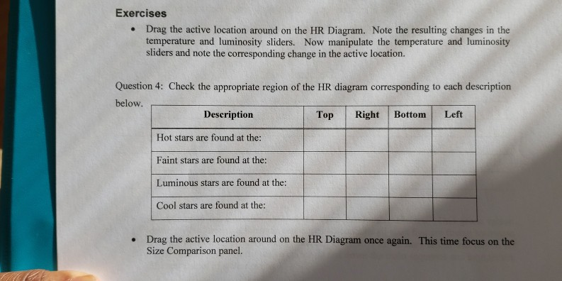 Hr diagram worksheet answers quizlet image