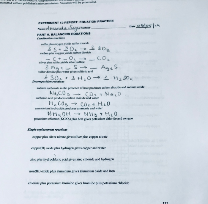 Solved Nsmitted Without Publisher S Prior P Experiment 12 Chegg Com