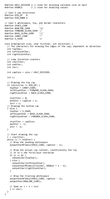 #define HALF-DIVISOR 2 // Used for dividing variable $1ze in half adefine DOUBLE 2 / Used for doubling values Cool S cap dire