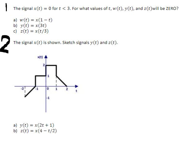 Solved The Signal X T 0 For T 3 For What Values Of Chegg Com
