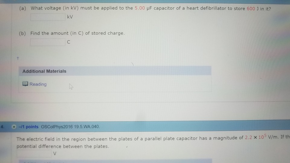 Solved A What Voltage In Kv Must Be Applied To The 5 Chegg Com