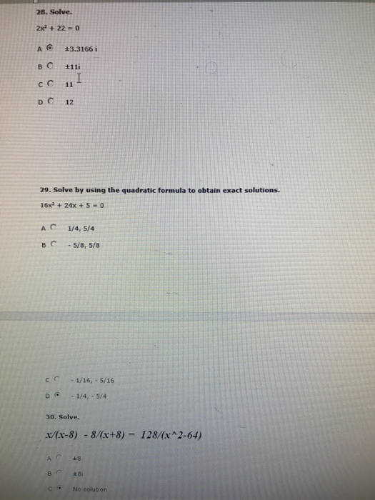 Solved 28 Solve 2x3 22 0 A 33166 Cc 11 D C 12 29 S