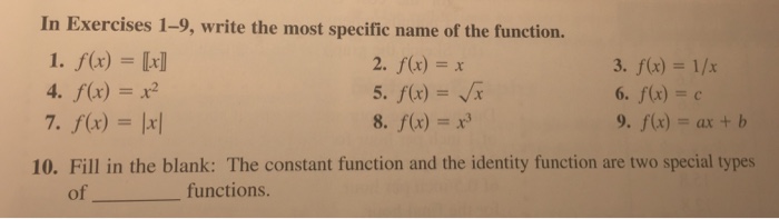 In Exercises 1 9 Write The Most Specific Name Of The Chegg Com