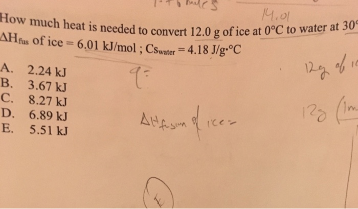 Solved How Much Heat Is Needed To Convert 12 0 G Of Ice A Chegg Com