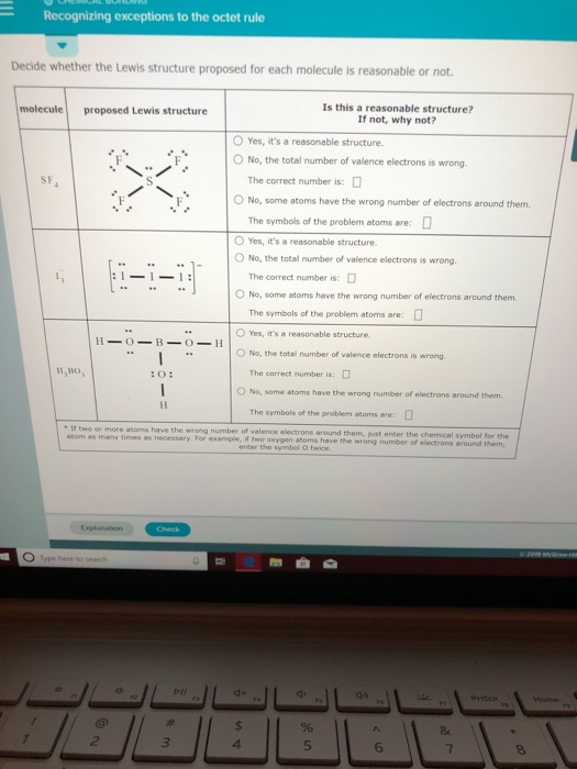 Solved Recognizing Exceptions To The Octet Rule Decide Wh