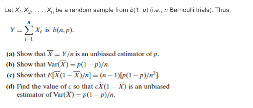 Solved Let X1 X2 Be A Random Sample From B 1 P I Chegg Com