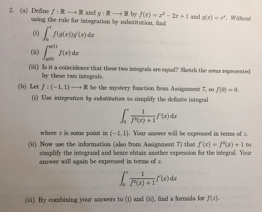 Solved 2 A Define F R R And G R R By 21 And G X Chegg Com